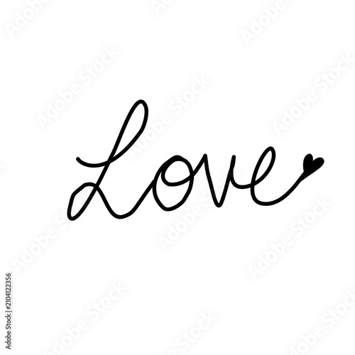 Elegant Love Script with Heart.