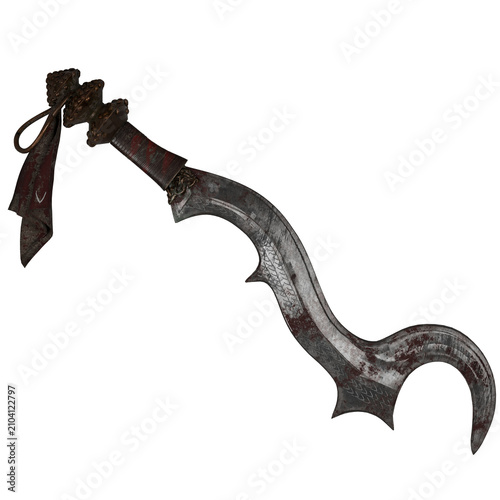 Bild auf Leinwand Ngulu Execution Sword Republic of the Congo Traditional African Ceremonial Weapo