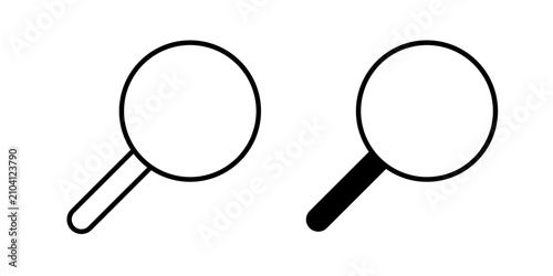 Vászonkép Search Icon represents finding information, web browsing, and content discovery with an editable outline vector illustration
