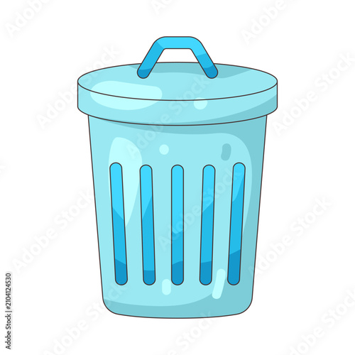 Illustration of Trash Can 