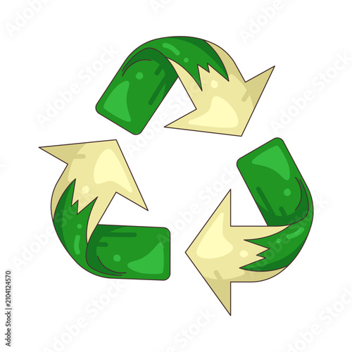 Illustration of Recycle Symbol 