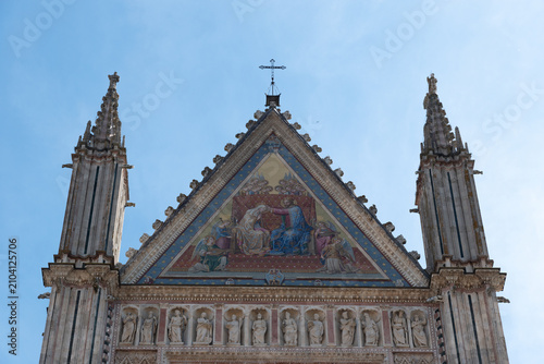 Obraz na plátně Orvieto Cathedral, medieval architecture and panoramic views of Orvieto, Umbria,