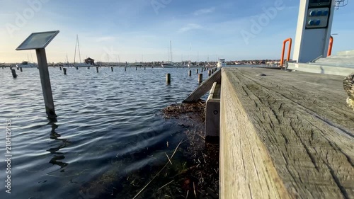 Harbour during extreme high waters, Faaborg, Denmark