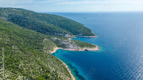 Konstfotografi Breathtaking aerial view of Croatia's Adriatic coast