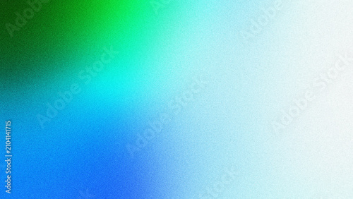 Abstract grainy gradient background with blue green and white colors