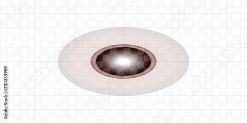 Bild auf Leinwand Abstract glowing lens flare oval circle vector isolated on transparent background