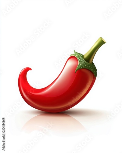 Chili Pepper On White Background
