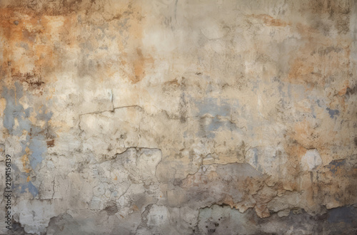 Processed collage of dirty brown concrete wall surface texture. Background for banner, backdrop.