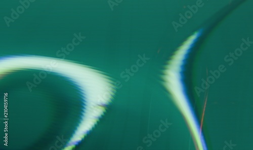 Quadro su tela Distorted light waves with subtle chromatic aberration create a vintage analog g