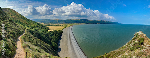 South West coast path in Somerset, England, UK 