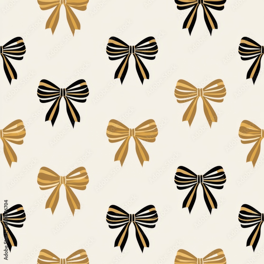 Obraz premium Minimal Gift Bow Seamless Pattern