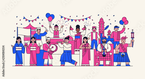 People Celebrating Festival Together.