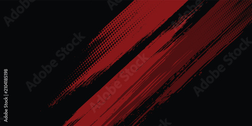 sports background design with red and black accent colors with a dot texture pattern vector illustration modern