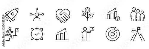 Quadro su tela Success icon set