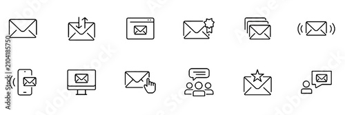Valokuva Email business related icons set