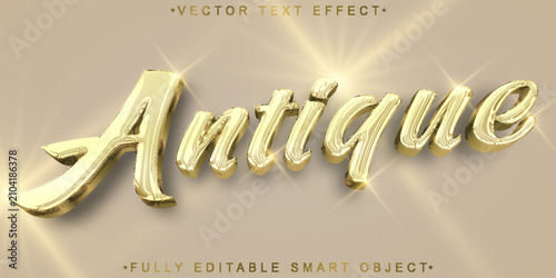 Tableau sur toile Elegant Antique Style Luxury Shiny Soft Vector Fully Editable Smart Object Text