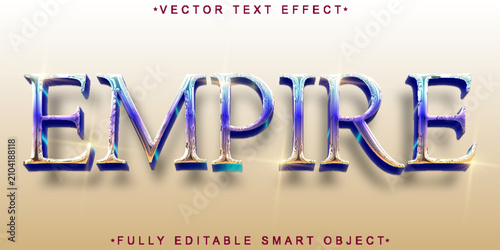 Fotografi Majestic Empire Style Vector Fully Editable Smart Object Text Effect