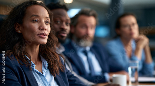 New employee sits in the director’s chair during a formal corporate meeting while coworkers exchange nervous glances showing office hierarchy