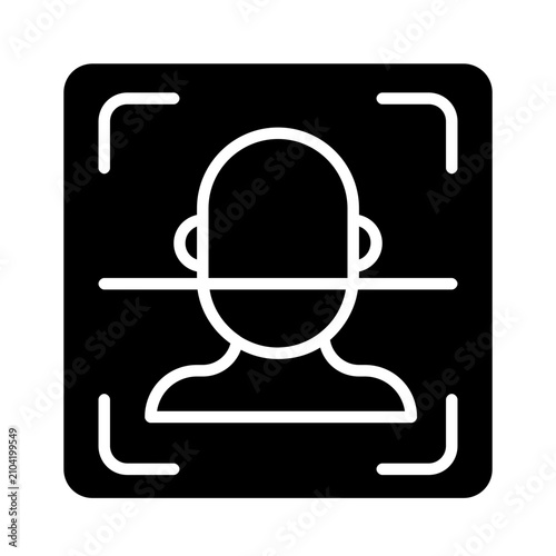 Fotografía Facial Recognition Glyph Icon