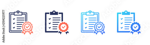 Fotografija Compliance icon set multiple color collection