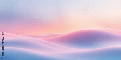 Fotografía Abstract Colorful Blue Wave Background with Flowing Curves, Dynamic Light Lines,