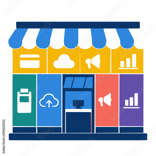 Simple sme digital transformation blocks blocks business upgrade with