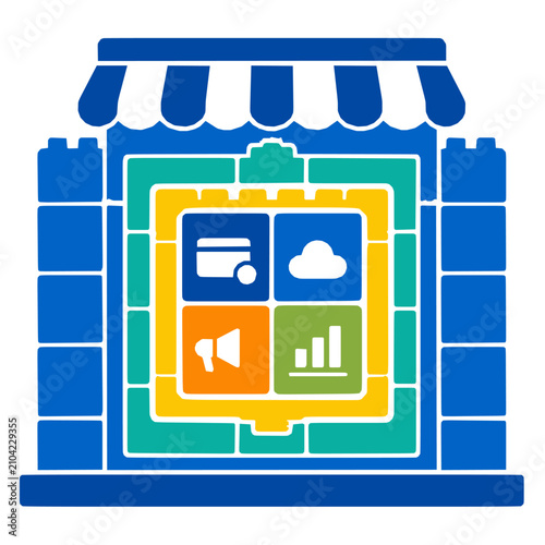 Simple sme digital transformation blocks blocks business upgrade with