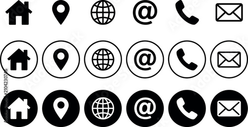 Vector icon collection design elements isolated graphic resource set for interface branding and creative projects