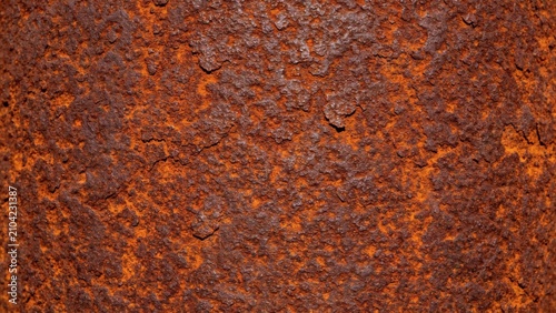 Fotografie Rusted iron surface oxidation texture filling entire frame