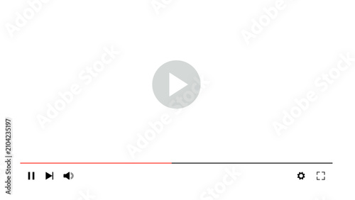 Quadro su tela clean video player user interface template