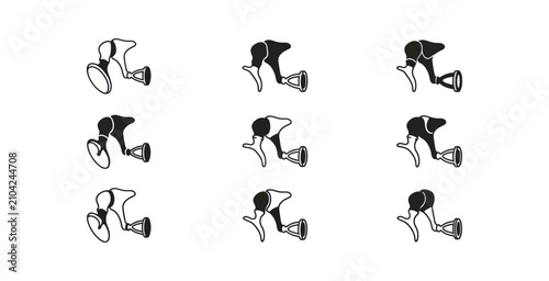 Canvastavla Minimal Inner Ear Anatomy Vector Icons