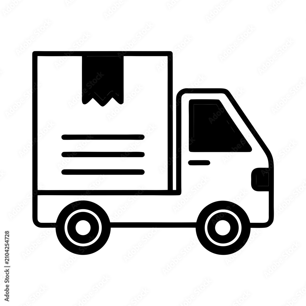 Fototapeta premium vector delivery truck icon