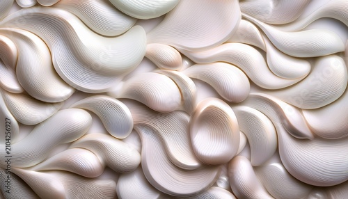 Abstract White Pearl Shell Background Texture