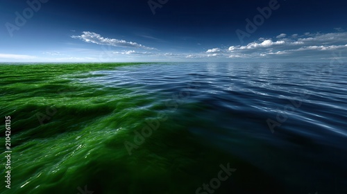 Algal Bloom Contamination in Deep Blue Ocean Waters