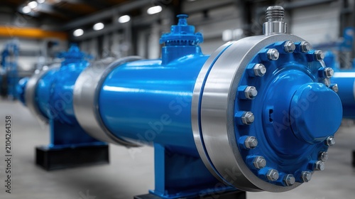 Industrial Hydraulic Cylinder in Manufacturing Factory