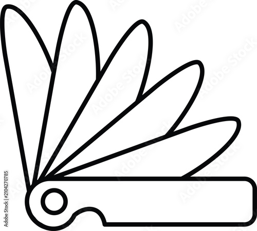 Outline feeler gauges icon