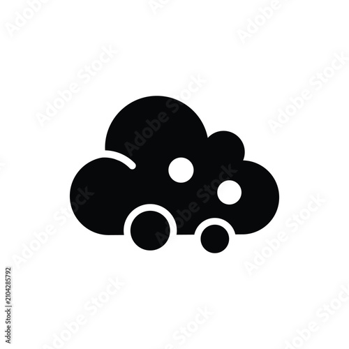 Cloud snowing icon