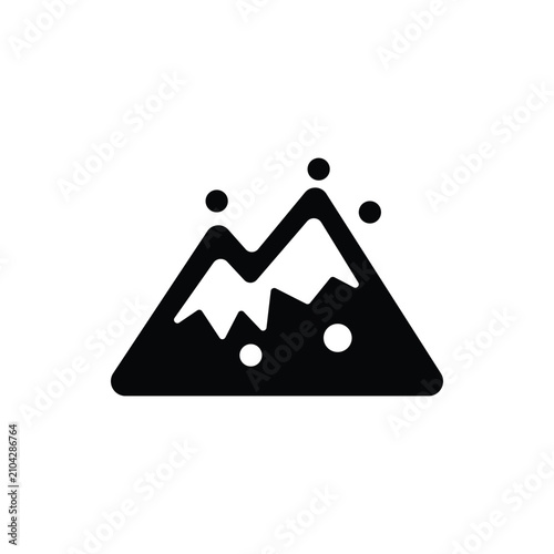 Snowy mountains icon