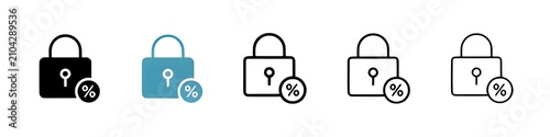 Canvastavla Fixed rate mortgage icon pack