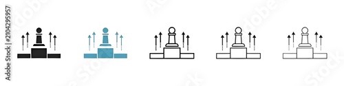 Bild auf Leinwand Market Command Archive Vector Icon Set