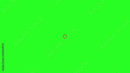 Red prohibited prohibition symbol animation on green screen background