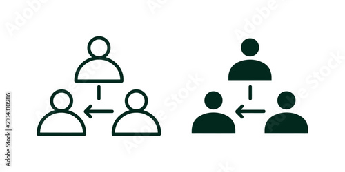 Mediator Icons Set – Mediation, Conflict Resolution, Negotiation and Agreement Vector.
