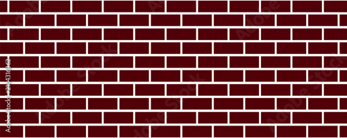 Foto Dark red brick wall seamless pattern background elegant running bond geometric b