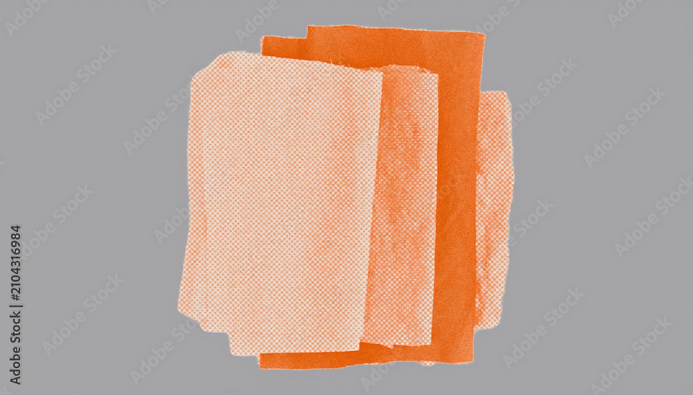 Obraz premium Abstract Coral Torn Paper Texture Bundle Isolated on Transparent Background for Collage, Scrapbook, Graphic Design, Posters, Social Media and Creative Projects.