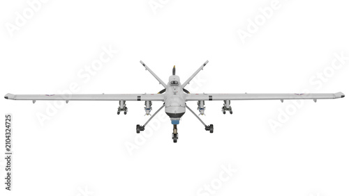 3d rendering military drone