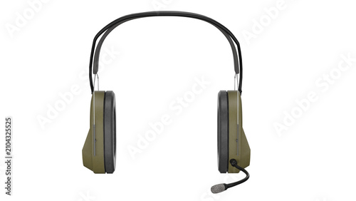 3d rendering military headset