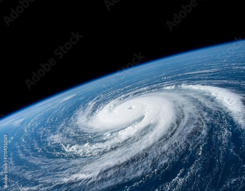 A typhoon seen from space