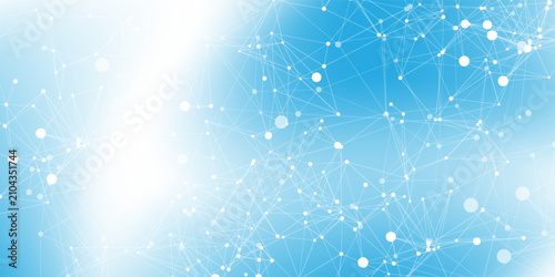 Schilderij op canvas Abstract vector graphic illustration depicting a complex interconnected network