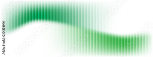Abstract background with shiny glass. Emerald green frosted glass panels with vertical transparent lines, soft blur, luminous gradient.