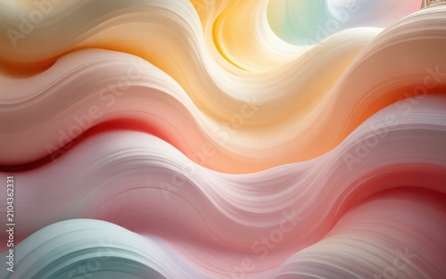 Serene gradient waves of soft pastel colors blending together